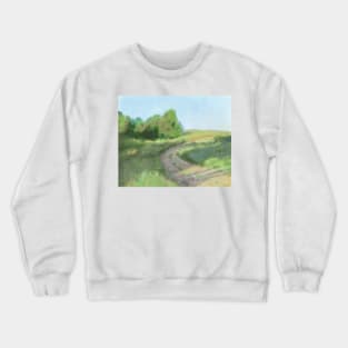 Sunny path painting Crewneck Sweatshirt